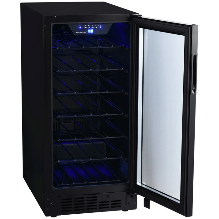 15 Inch Wine Cooler with Reversible Door and LED Lighting